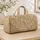 Ivory and Gold Paisley Scrolls for Elegant Weekend Travel, Vacations and Getaways Quilted Weekend Bag - 4