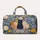 Blue-and-Gold Cats, Porcelain Vases and Florals for Charming Weekend Getaways Away Quilted Weekend Bag - 6