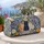 Blue-and-Gold Cats, Porcelain Vases and Florals for Charming Weekend Getaways Away Quilted Weekend Bag - 5