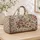 Vintage Rose and Wildflower Motifs for Spa Days, Travel and Weekend Getaways Quilted Weekend Bag - 4