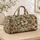 Ivory Tropical Hibiscus Florals for Beach Getaways and Weekend Travel Quilted Weekend Bag - 4
