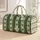 Forest Green Geometric Stripes for Weekend Travel and Gym Days, Unisex Style Quilted Weekend Bag - 1