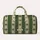 Forest Green Geometric Stripes for Weekend Travel and Gym Days, Unisex Style Quilted Weekend Bag - 6