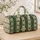 Forest Green Geometric Stripes for Weekend Travel and Gym Days, Unisex Style Quilted Weekend Bag - 4