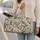 Sage Olive Botanical Leaves for Yoga, Gym and Weekend Travel, Unisex Nature Style Quilted Weekend Bag - 2