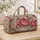 Pink Peony Blossoms and Sage Leaves for Romantic Weekend Getaways and Garden Lovers Quilted Weekend Bag - 4