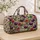 Purple Fig Fruit and Botanical Leaves for Orchard Getaways and Relaxed Weekend Escapes Quilted Weekend Bag - 4
