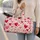 Red and Pink Floating Hearts for Romantic Getaways and Weekend Travel for Her Quilted Weekend Bag - 2