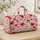 Red and Pink Floating Hearts for Romantic Getaways and Weekend Travel for Her Quilted Weekend Bag - 4
