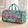 Colorful Flamingo and Daisy Motifs for Tropical Getaways and Sunny Weekend Escapes Quilted Weekend Bag - 1