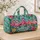 Colorful Flamingo and Daisy Motifs for Tropical Getaways and Sunny Weekend Escapes Quilted Weekend Bag - 4