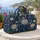 Navy Blue Botanical Flowers and Vines for Elegant Weekend Getaways and Travel Lovers Quilted Weekend Bag - 5