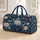 Navy Blue Botanical Flowers and Vines for Elegant Weekend Getaways and Travel Lovers Quilted Weekend Bag - 1