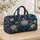 Navy Blue Botanical Flowers and Vines for Elegant Weekend Getaways and Travel Lovers Quilted Weekend Bag - 4