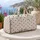 Ivory Brown Heart Lattice for Romantic Weekend Getaways and Travel Lovers Quilted Weekend Bag - 5