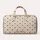 Ivory Brown Heart Lattice for Romantic Weekend Getaways and Travel Lovers Quilted Weekend Bag - 6