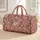 Dusty Rose Floral Blossoms for Romantic Getaways and Relaxed Weekend Escapes Quilted Weekend Bag - 1