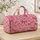 Pink Ribbon Bows for Romantic Weekend Getaways and Chic Everyday Travel Moments Quilted Weekend Bag - 4