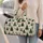 Watercolor Christmas Trees And Golden Stars For Festive Holiday Getaways And Winter Travel Quilted Weekend Bag - 2
