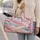 Dusty Rose Cloud Wash for Relaxed Weekend Getaways and Stylish Everyday Travel Journeys Quilted Weekend Bag - 2