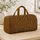 Golden Leopard Spots for Bold Weekend Getaways, Gym Sessions, and Travel Adventures Quilted Weekend Bag - 4