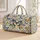 Blue and Golden Butterflies with Wildflowers for Weekend Travel and Garden Getaways Quilted Weekend Bag - 1