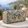 Blue and Golden Butterflies with Wildflowers for Weekend Travel and Garden Getaways Quilted Weekend Bag - 5