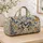 Blue and Golden Butterflies with Wildflowers for Weekend Travel and Garden Getaways Quilted Weekend Bag - 4