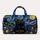 Black Cat Beneath a Cobalt Starry Sky for Cozy Weekend Escapes and Cat Lovers Everywhere Quilted Weekend Bag - 6