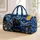 Black Cat Beneath a Cobalt Starry Sky for Cozy Weekend Escapes and Cat Lovers Everywhere Quilted Weekend Bag - 1