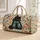 Black Cat and Songbirds for Cozy Weekend Getaways and Nature-Loving Travelers Quilted Weekend Bag - 1