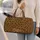 Camel Leopard Spots for Chic Getaways and Stylish Travel for Her Quilted Weekend Bag - 2