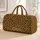 Camel Leopard Spots for Chic Getaways and Stylish Travel for Her Quilted Weekend Bag - 1