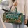Teal Camper Van Wildflowers for Road Trips and Weekend Escapes for Travelers Quilted Weekend Bag - 2