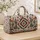 Southwestern Cactus and Sunburst Motifs for Yoga Days and Weekend Getaways for Her Quilted Weekend Bag - 4