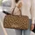 Amber Leopard Spots for Weekend Getaways, Yoga Sessions, and Active Travel for Women Quilted Weekend Bag - 2