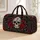 Gothic Skull And Crimson Roses For Edgy Travel, Fitness, And Weekend Getaway Style Quilted Weekend Bag - 1
