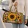 Sunflower Meadow Florals for Weekend Getaways, Yoga Days, and Nature-Loving Travelers Quilted Weekend Bag - 2