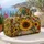 Sunflower Meadow Florals for Weekend Getaways, Yoga Days, and Nature-Loving Travelers Quilted Weekend Bag - 5