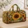 Sunflower Meadow Florals for Weekend Getaways, Yoga Days, and Nature-Loving Travelers Quilted Weekend Bag - 4