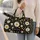 White Daisy Blooms for Weekend Getaways and Yoga Sessions, Women's Floral Travel Style Quilted Weekend Bag - 2
