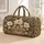 Golden Poinsettias and Baubles for Festive Holiday Getaways and Christmas Celebrations Quilted Weekend Bag - 1