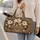 Golden Poinsettias and Baubles for Festive Holiday Getaways and Christmas Celebrations Quilted Weekend Bag - 2