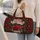 Red Vintage Christmas Truck and Evergreen Wreath for Cozy Country Holiday Celebrations Quilted Weekend Bag - 2