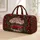 Red Vintage Christmas Truck and Evergreen Wreath for Cozy Country Holiday Celebrations Quilted Weekend Bag - 1