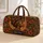 African Woman Profile in Earth-Tone Heritage Patchwork for Culture-Loving Travel Days Quilted Weekend Bag - 1