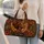 African Woman Profile in Earth-Tone Heritage Patchwork for Culture-Loving Travel Days Quilted Weekend Bag - 2