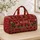 Rustic Reindeer and Snowflake Holiday Cheer for Cozy Christmas Getaways and Winter Trips Quilted Weekend Bag - 4