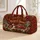 Vintage Santa Sleigh, Snowman and Red Truck Holiday Cheer for Christmas Getaways Quilted Weekend Bag - 1