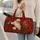 Vintage Santa Claus with Holly and Gifts for Cozy Christmas Holiday Travel Celebrations Quilted Weekend Bag - 2